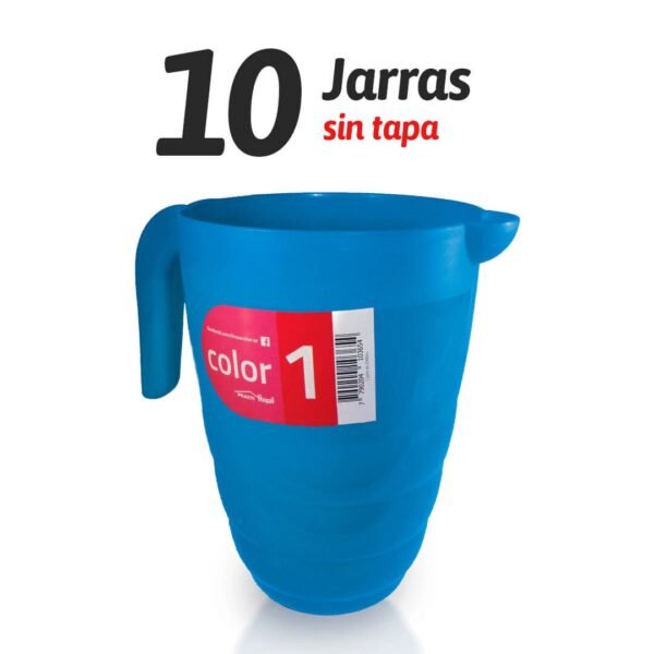 Set de 10 jarras s/tapa: 2 Lts