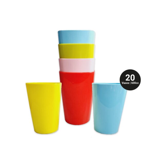 Set de 20 Vasos: 600 cc
